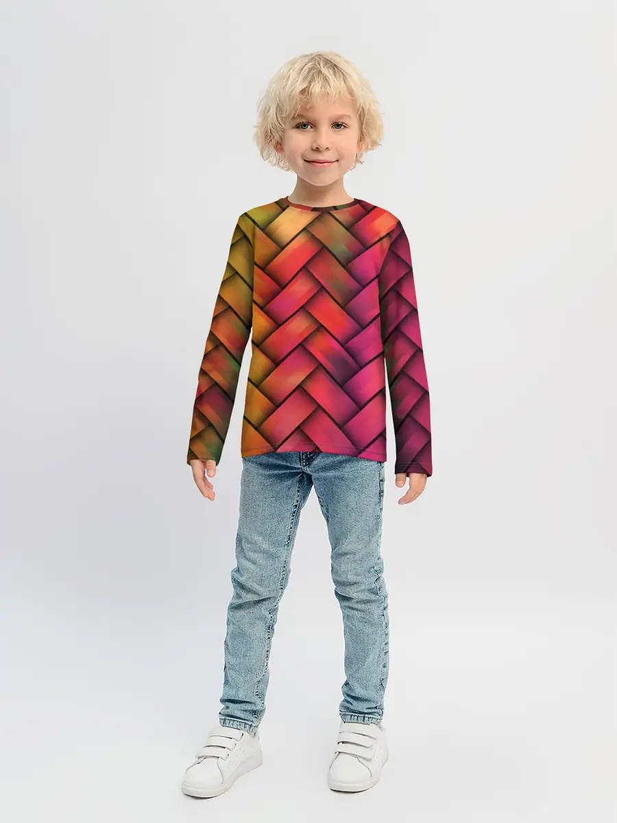 Детский лонгслив / Colorful weave