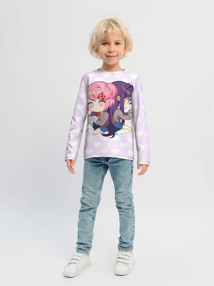 Детский лонгслив / Chibi Natsuki and Yuri