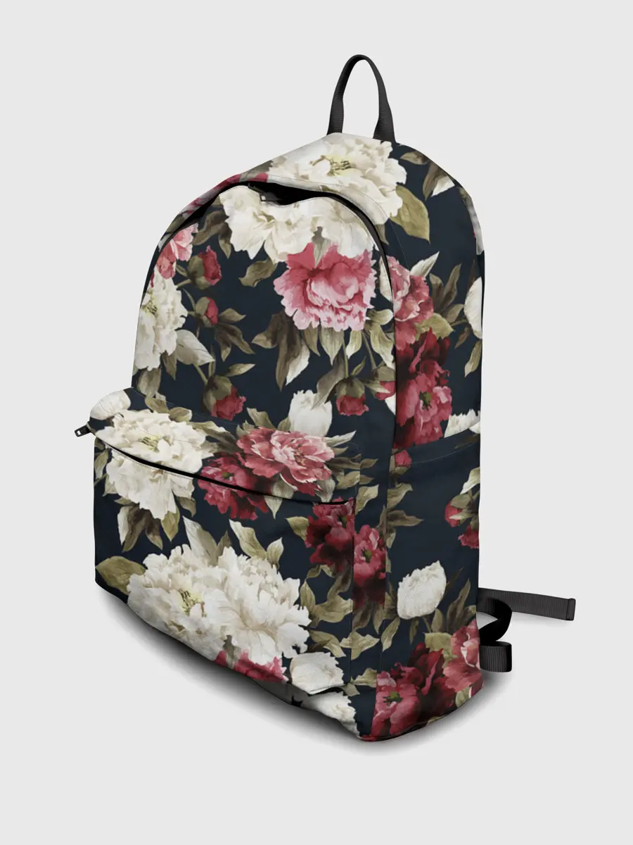 Рюкзак джинсовый / Акварель, розы