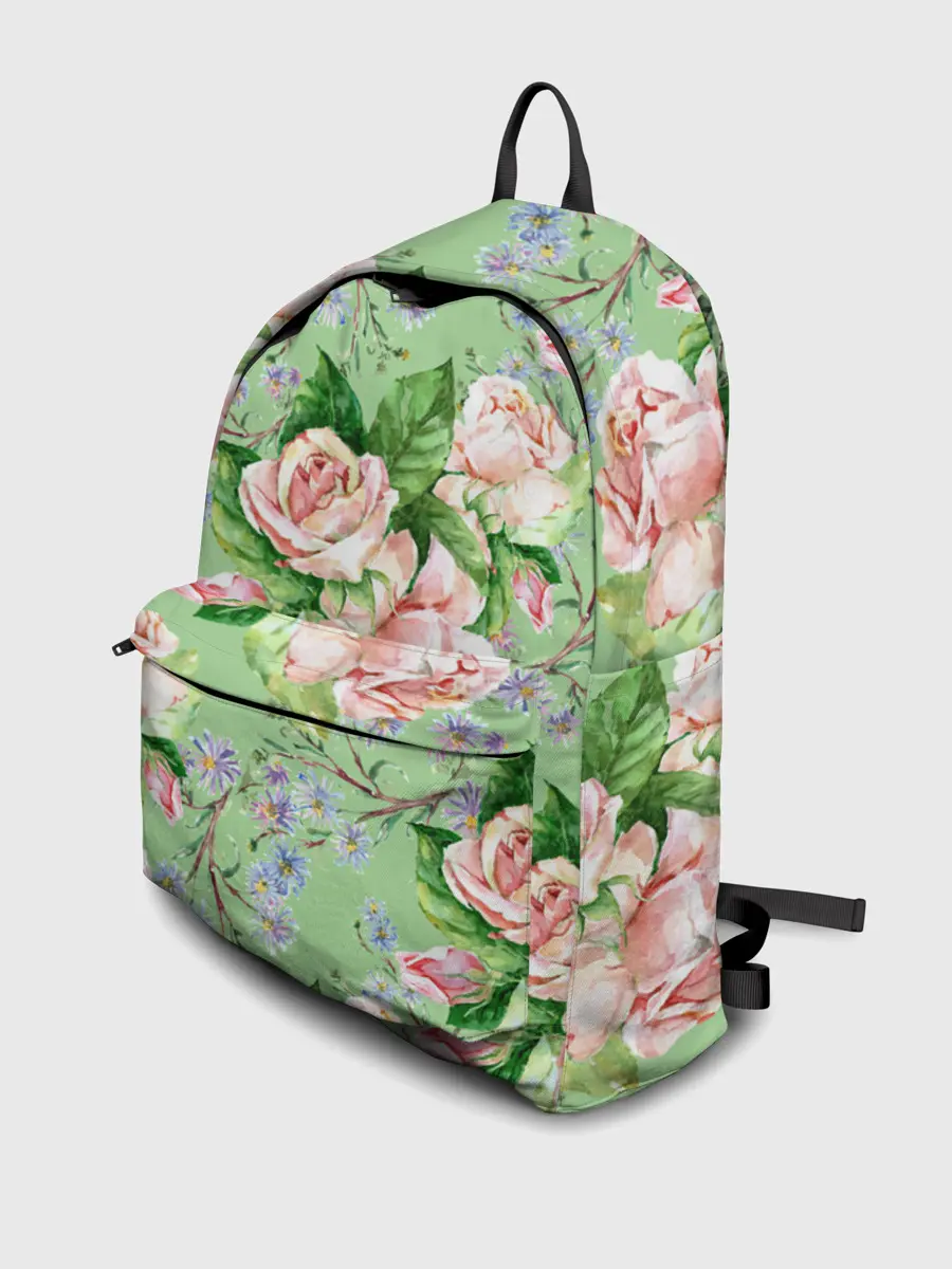 Рюкзак джинсовый / Розы и васильки