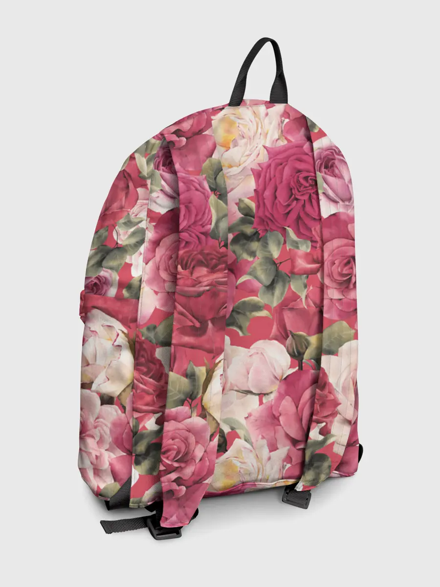 Рюкзак джинсовый / Акварель, розы