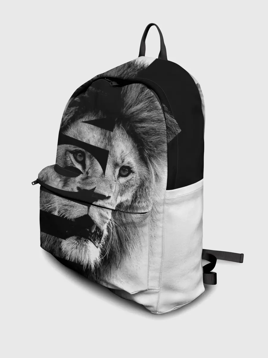 Рюкзак джинсовый / Лев царь зверей