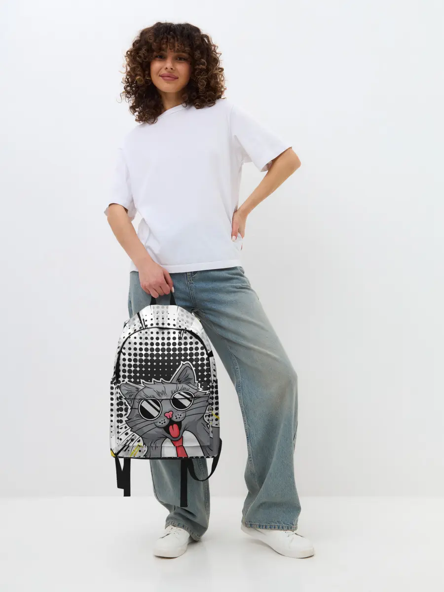 Рюкзак джинсовый / Кот