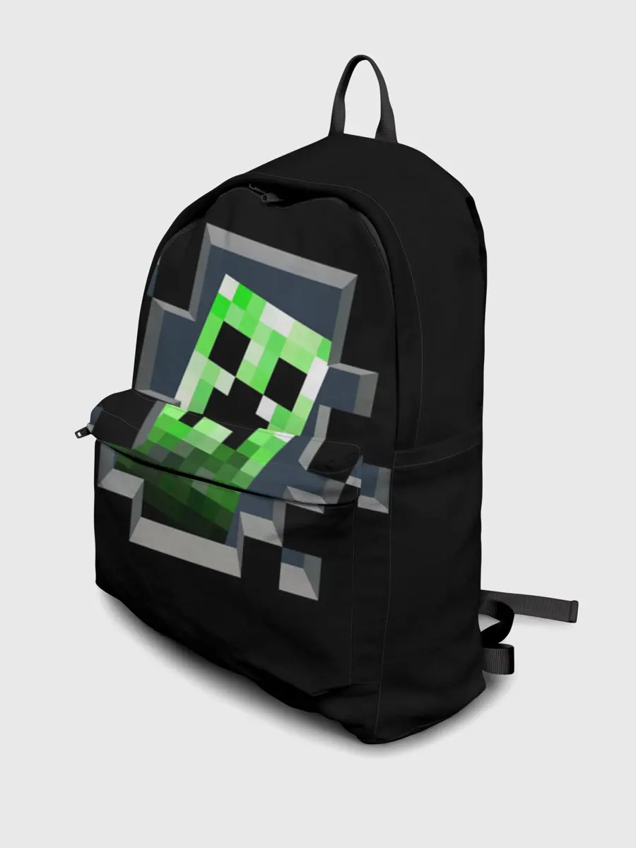 Рюкзак джинсовый / Майнкрафт, Крипер