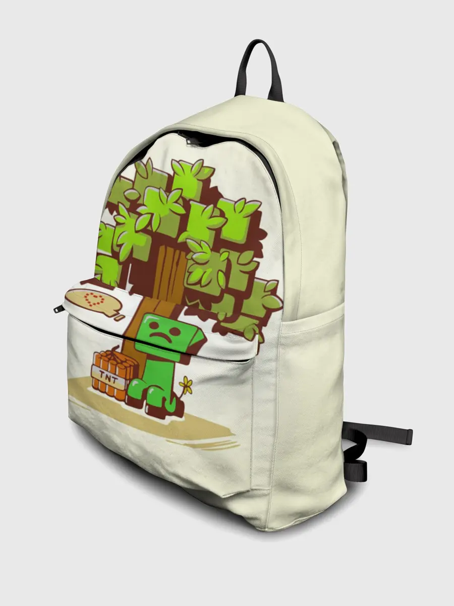 Рюкзак джинсовый / Майнкрафт, Крипер