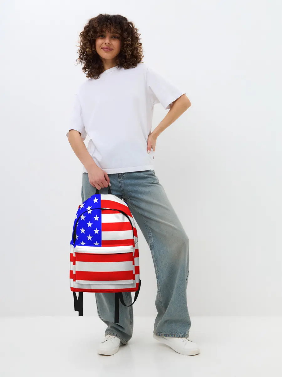 Рюкзак джинсовый / АМЕРИКАНСКИЙ ФЛАГ