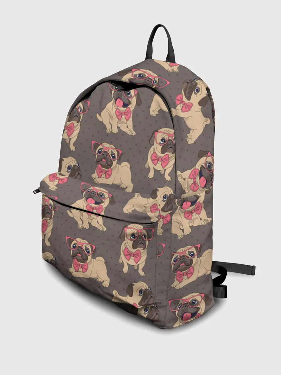 Рюкзак джинсовый / Мопсы