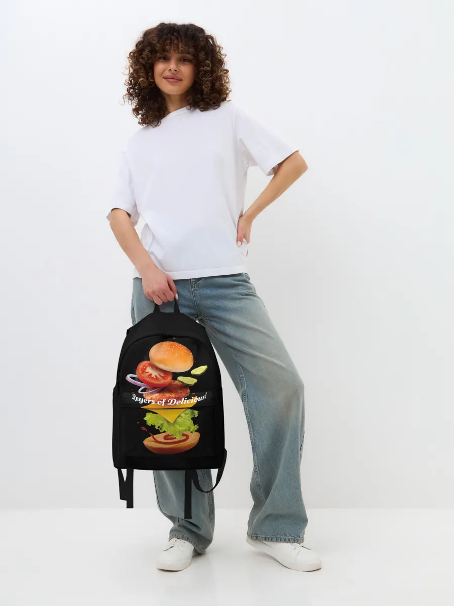 Рюкзак джинсовый / Гамбургер