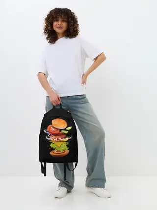 Рюкзак джинсовый / Гамбургер