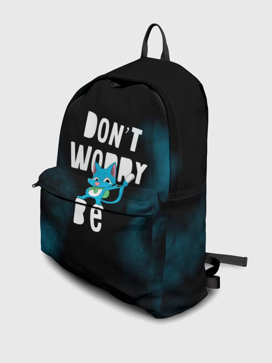 Рюкзак джинсовый / Не волнуйся, будь Хэппи