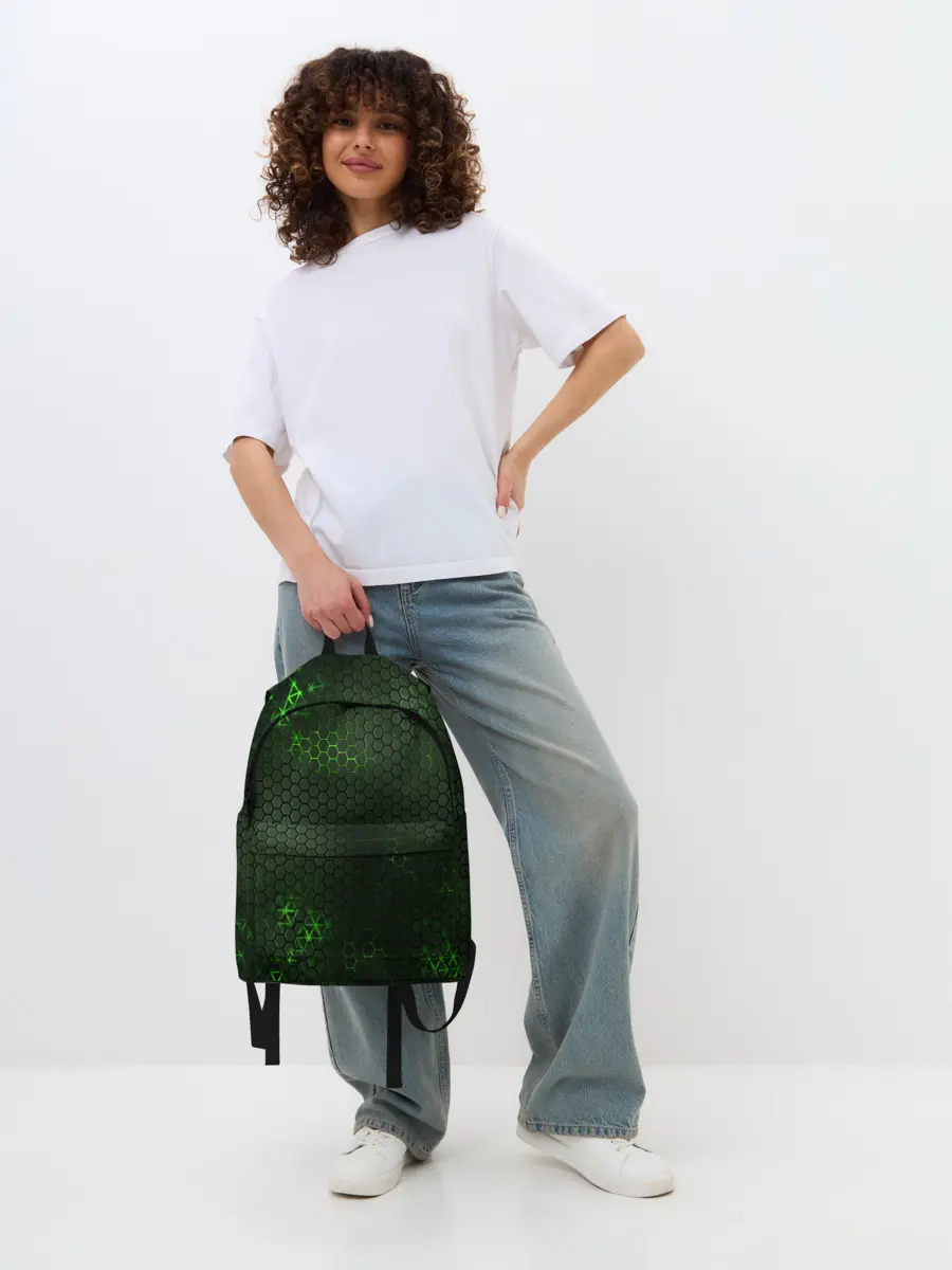 Рюкзак джинсовый / ЗЕЛЕНАЯ БРОНЯ / GREEN STEEL