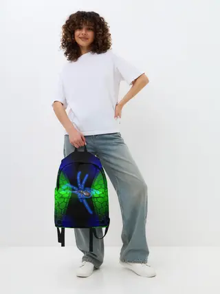 Рюкзак джинсовый / Паук на ночной охоте