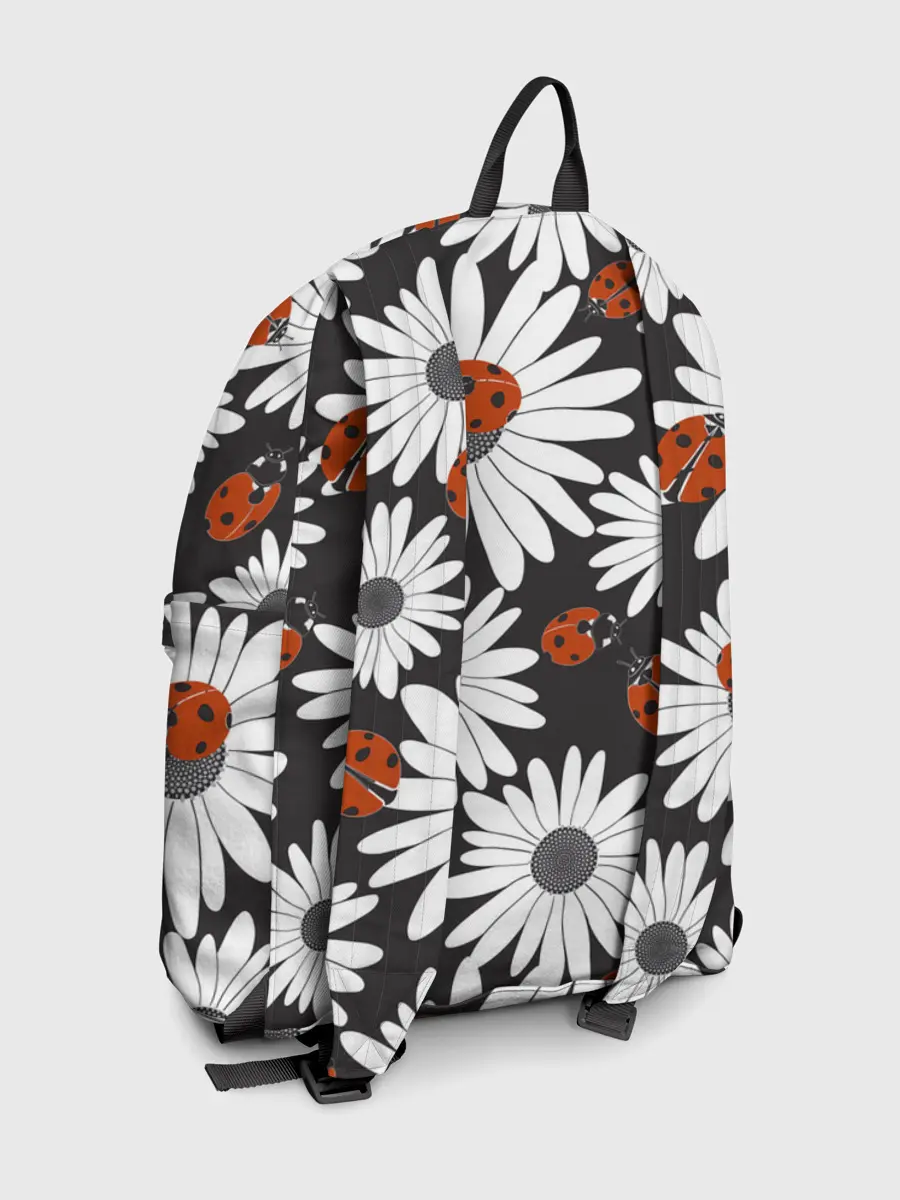 Рюкзак джинсовый / Божьи коровки на ромашках