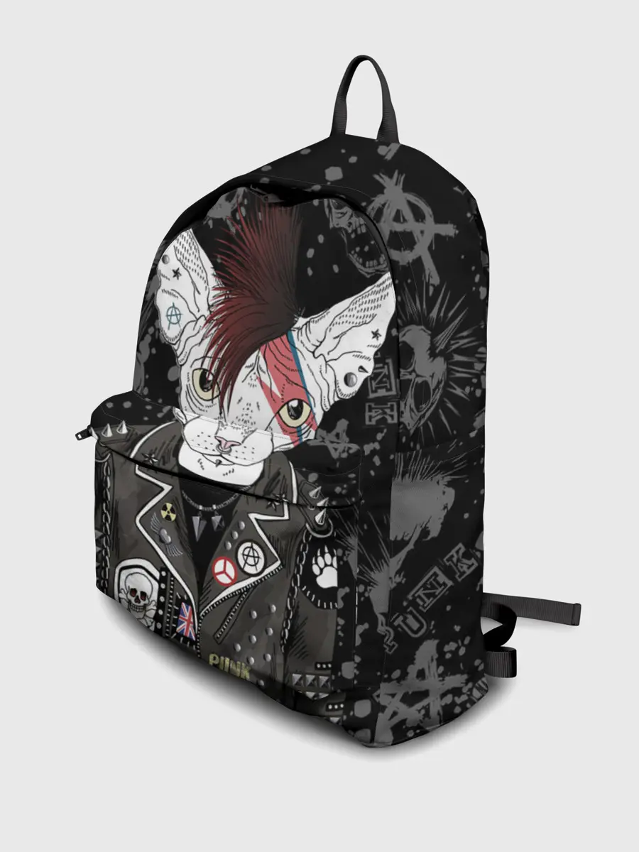 Рюкзак джинсовый / Кот в косухе