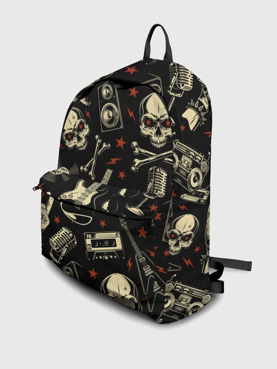 Рюкзак джинсовый / Гранж с черепами