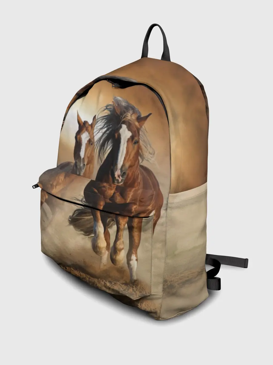 Рюкзак джинсовый / Бегущие лошади