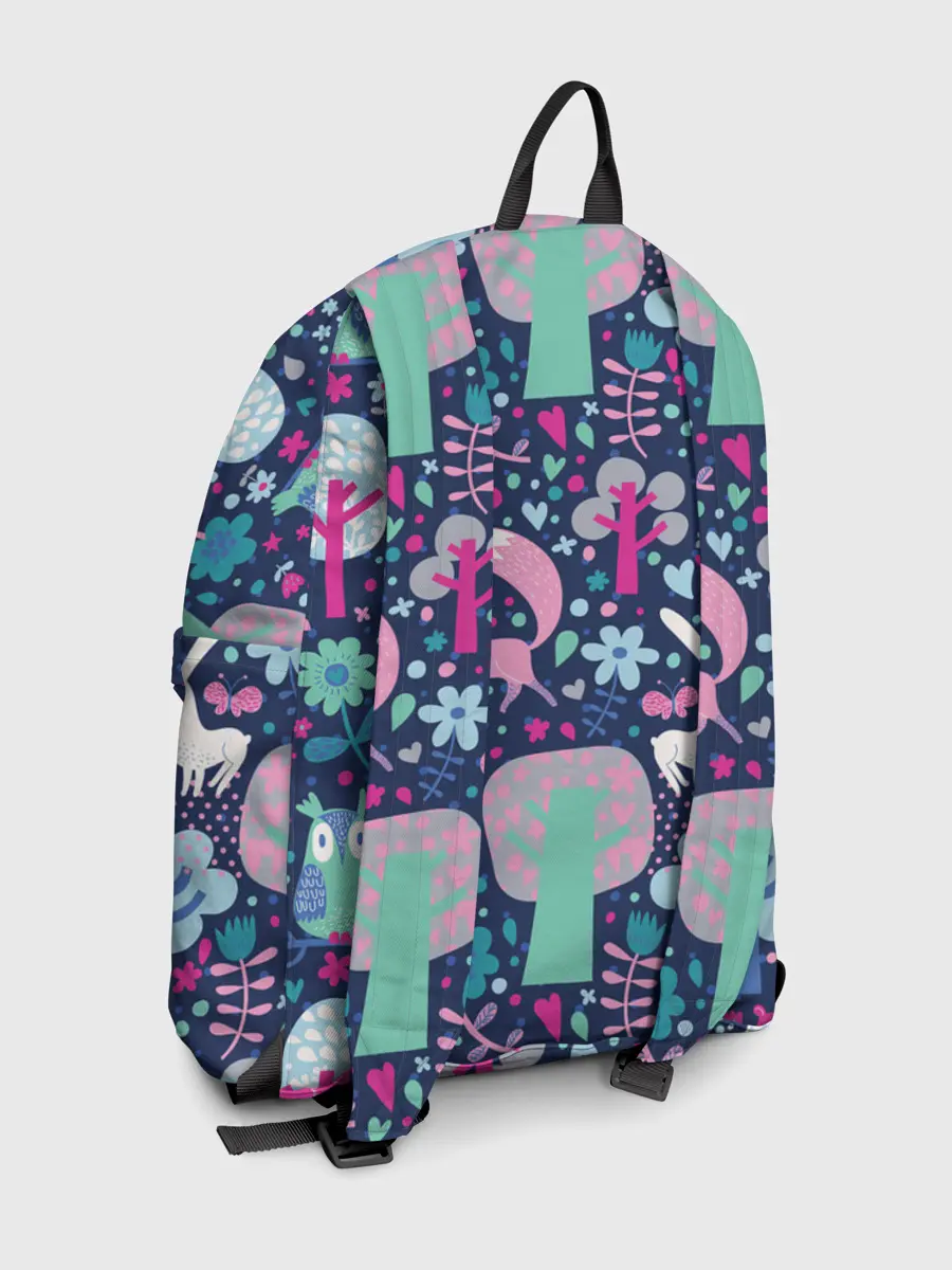 Рюкзак джинсовый / Лесные животные