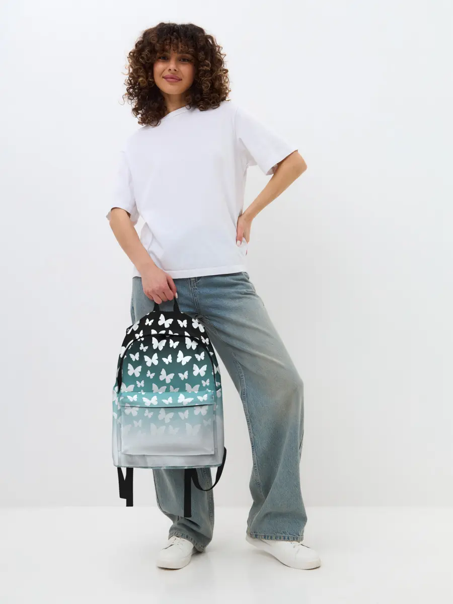 Рюкзак джинсовый / Бабочки