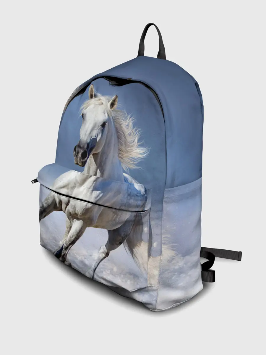 Рюкзак джинсовый / Белая лошадь