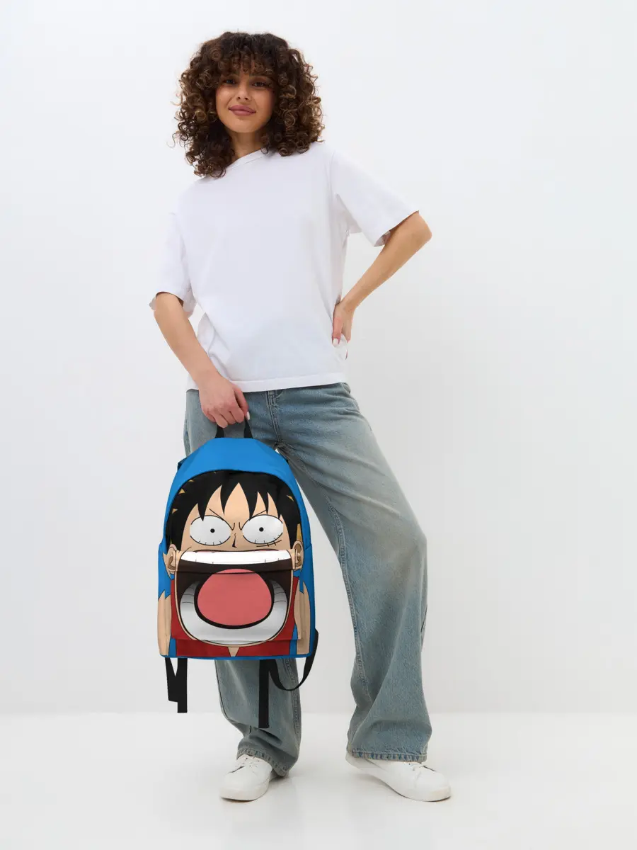 Рюкзак джинсовый / Луффи - Чё??!!