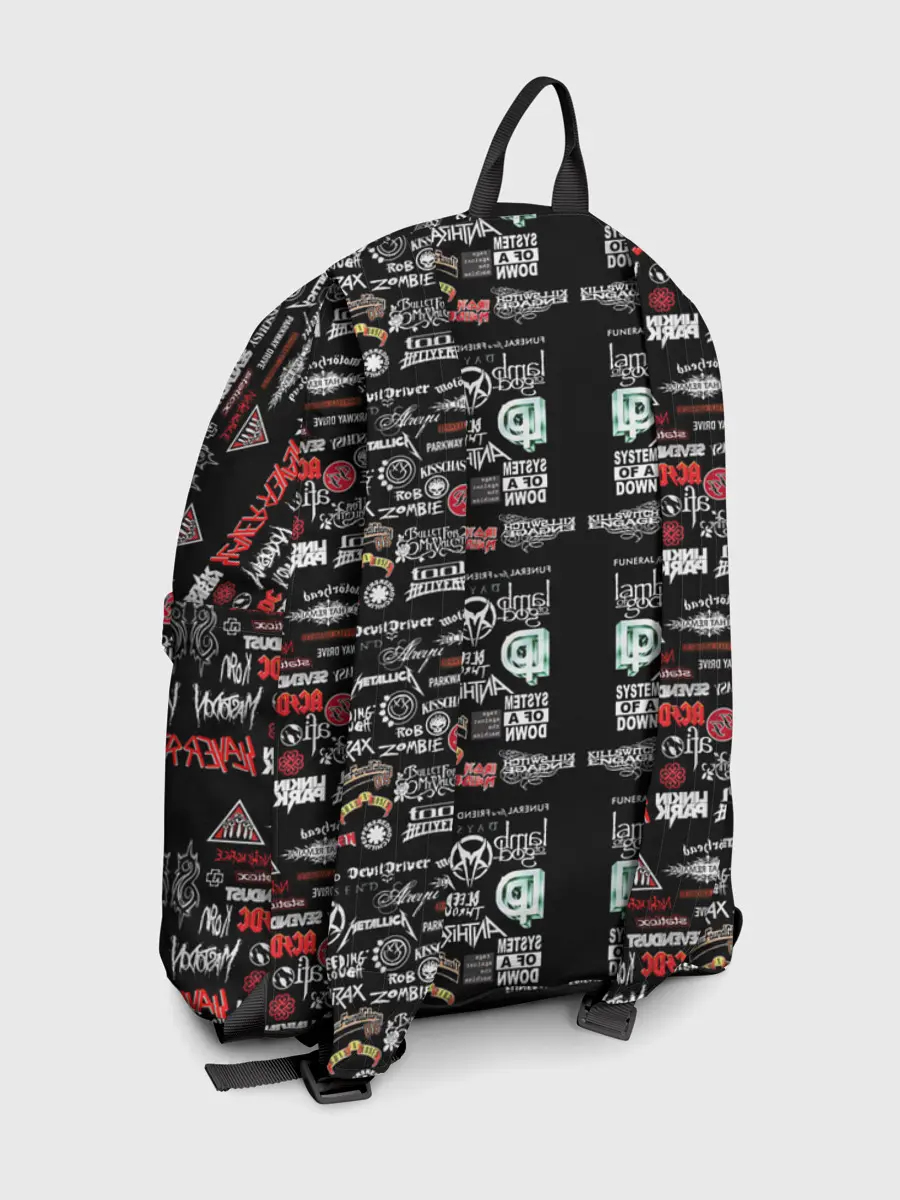 Рюкзак джинсовый / ЛОГОТИПЫ РОК ГРУПП