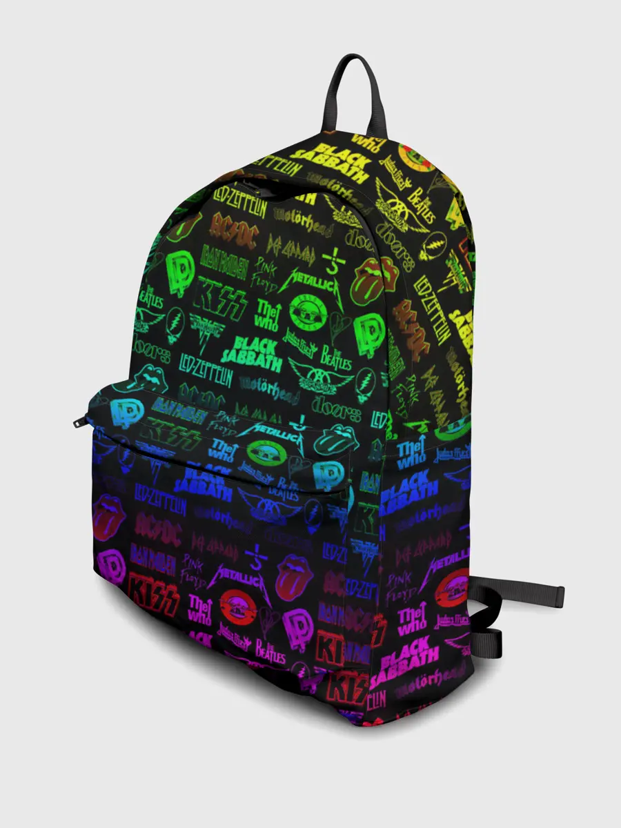 Рюкзак джинсовый / ЛОГОТИПЫ РОК ГРУППЫ