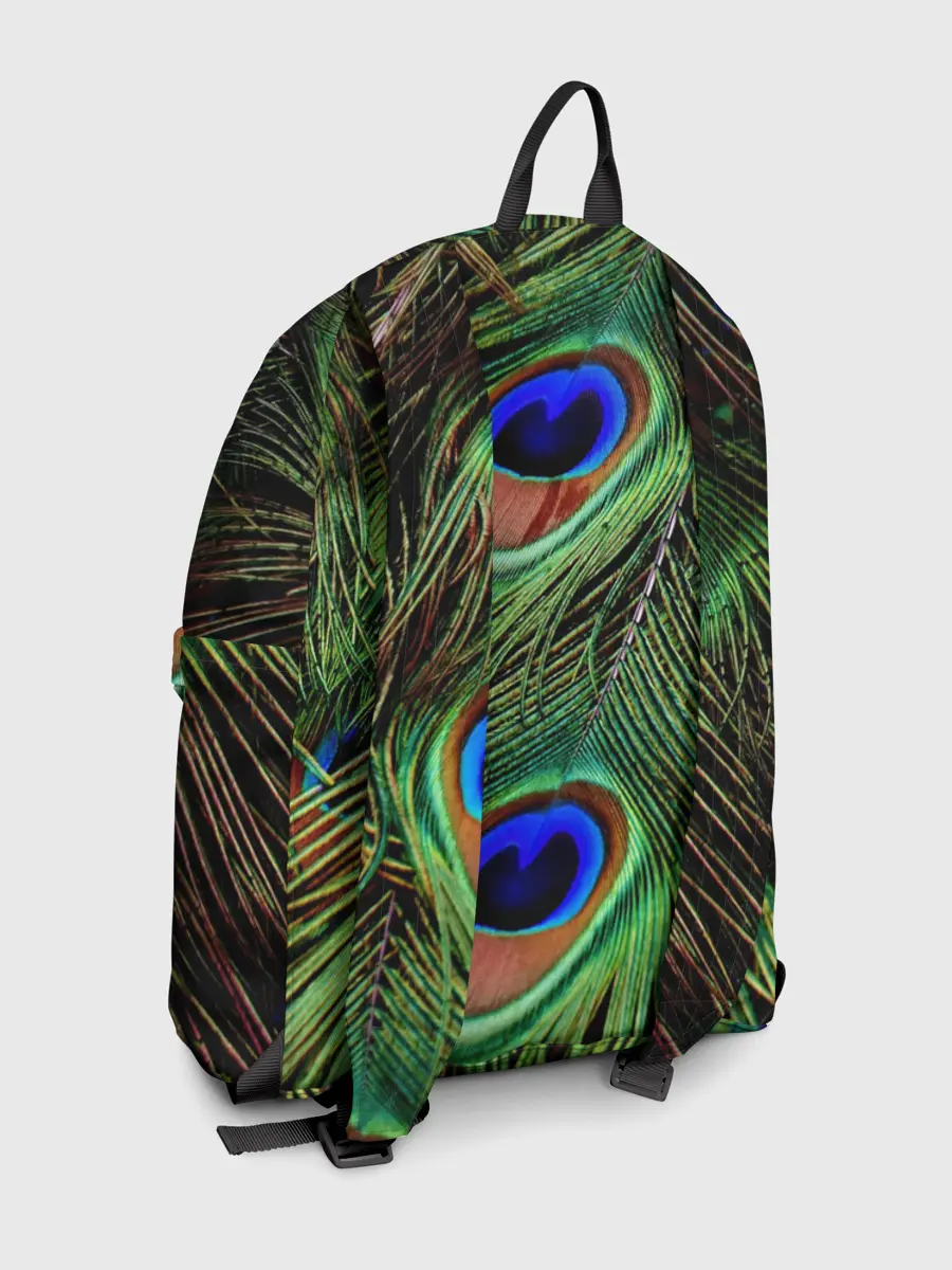 Рюкзак джинсовый / Перья павлина #1