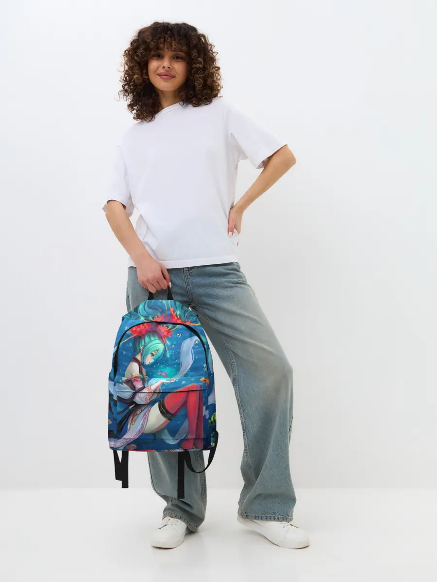 Рюкзак джинсовый / Hatsune Miku в чулках