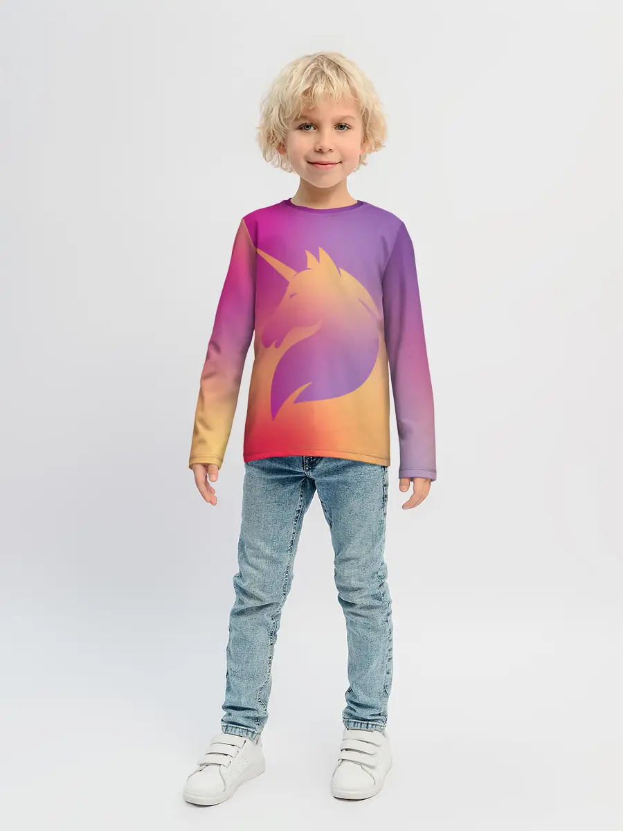 Детский лонгслив / Unicorn gradient