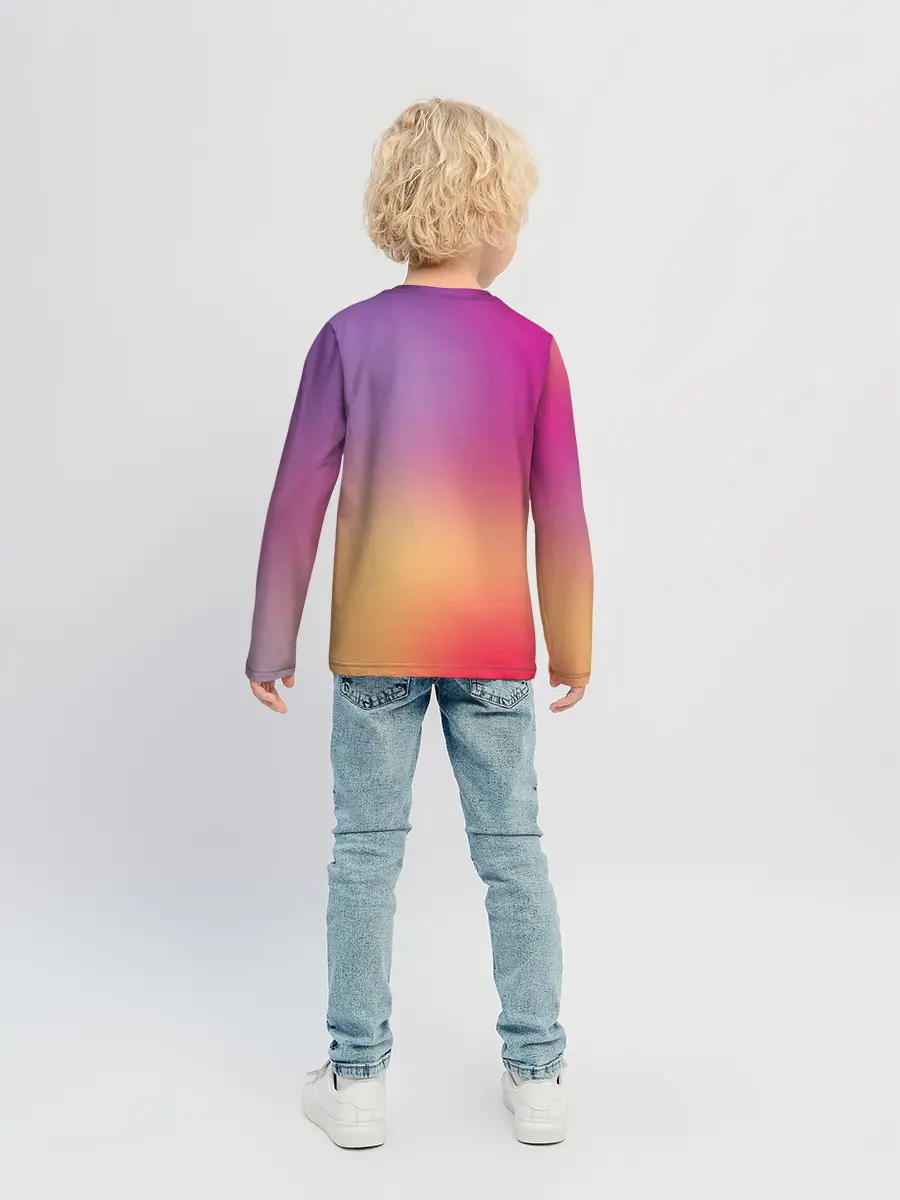Детский лонгслив / Unicorn gradient