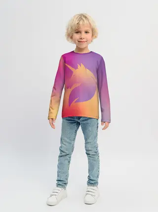 Детский лонгслив / Unicorn gradient