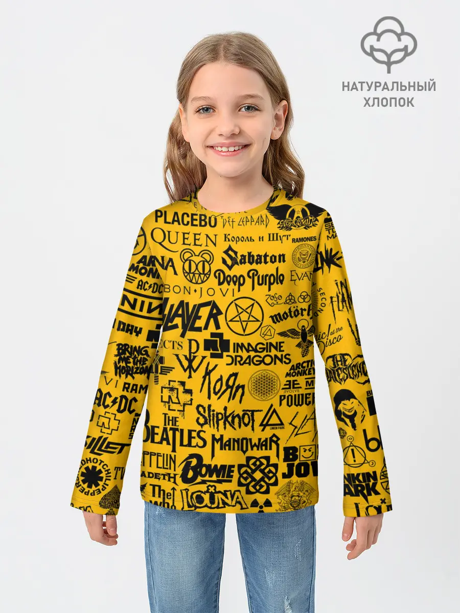 Детский лонгслив / ЛОГОТИПЫ РОК ГРУПП