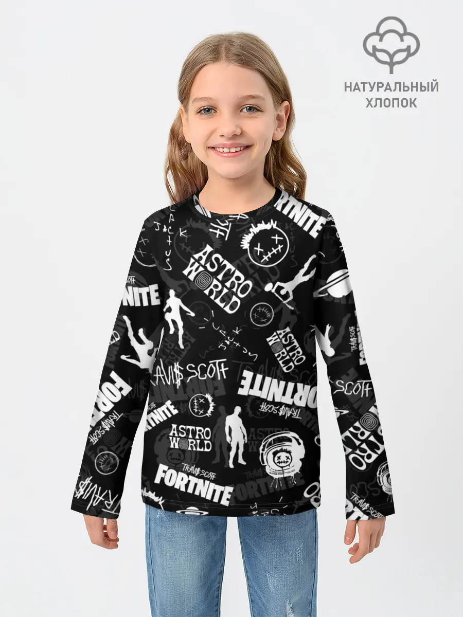Детский лонгслив / TRAVIS SCOTT+FORTNITE
