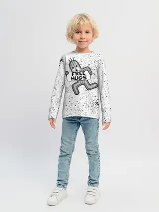 Детский лонгслив / FREE HUGS