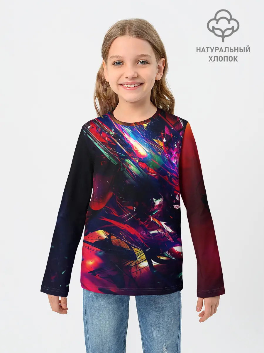 Детский лонгслив / DIGITAL STRIPES