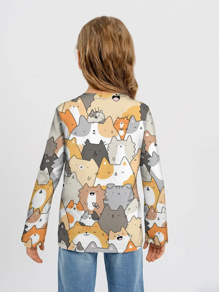 Детский лонгслив / Кошачья стая