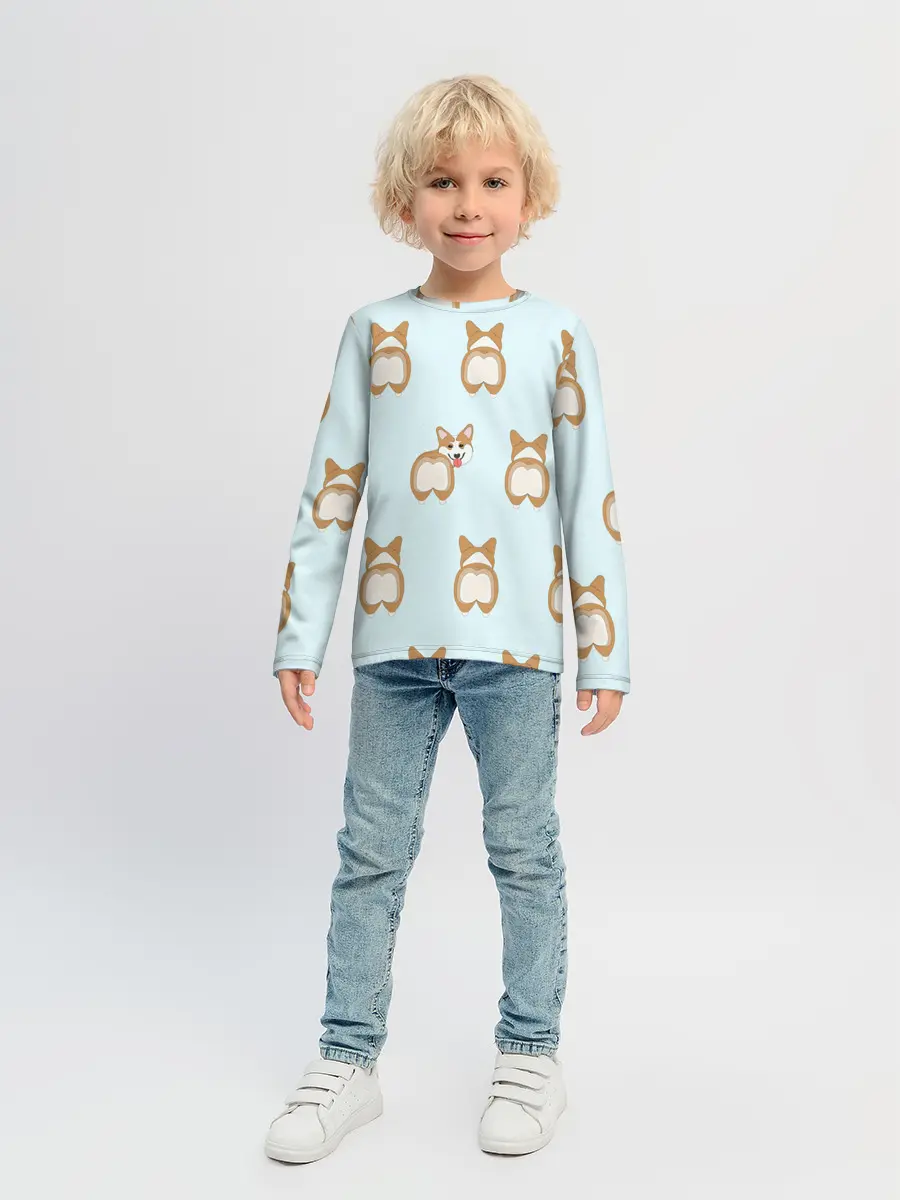 Детский лонгслив / Корги