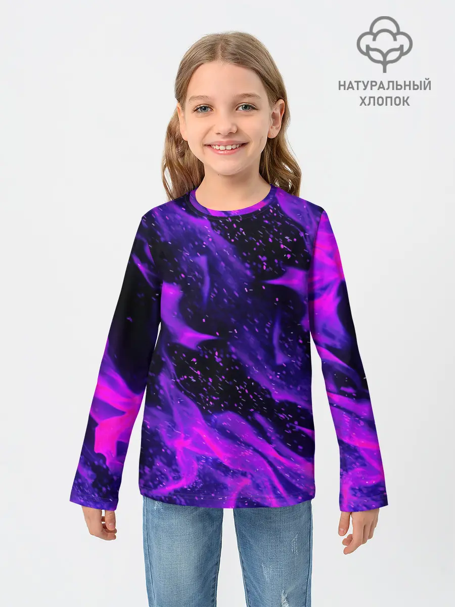 Детский лонгслив / ФИОЛЕТОВЫЙ ОГОНЬ