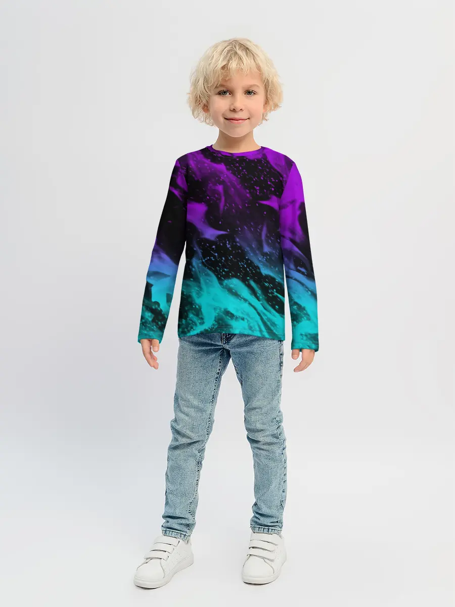 Детский лонгслив / НЕОНОВЫЙ ОГОНЬ
