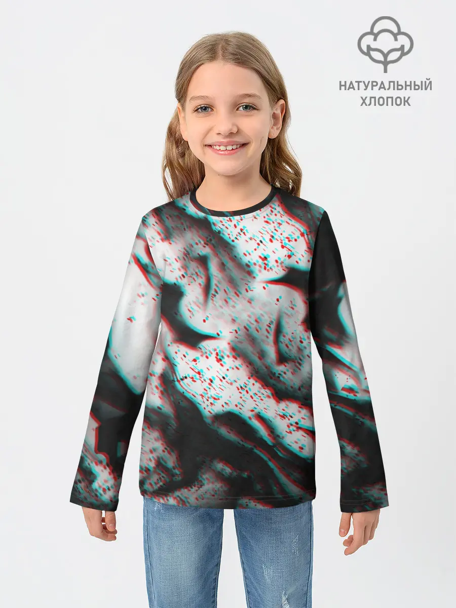 Детский лонгслив / ОГОНЬ ГЛИТЧ