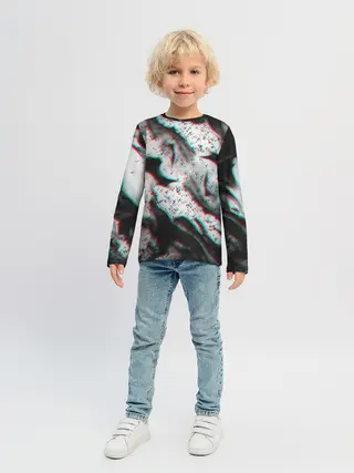 Детский лонгслив / ОГОНЬ ГЛИТЧ