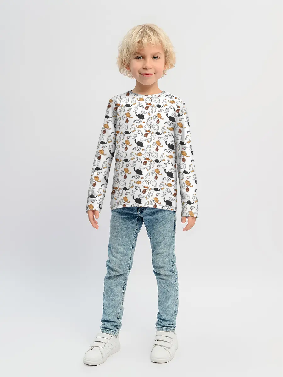 Детский лонгслив / Котики