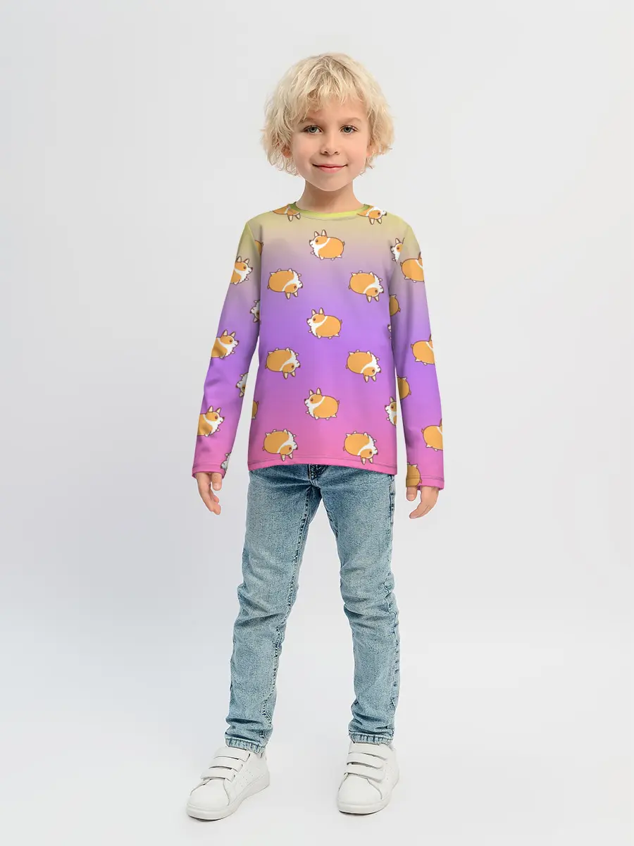 Детский лонгслив / Корги