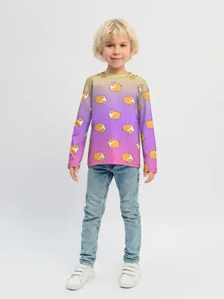 Детский лонгслив / Корги