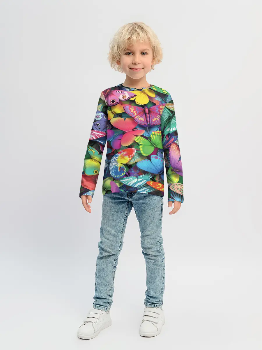 Детский лонгслив / Радужный рой