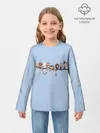 Детский лонгслив / Совы на ветке