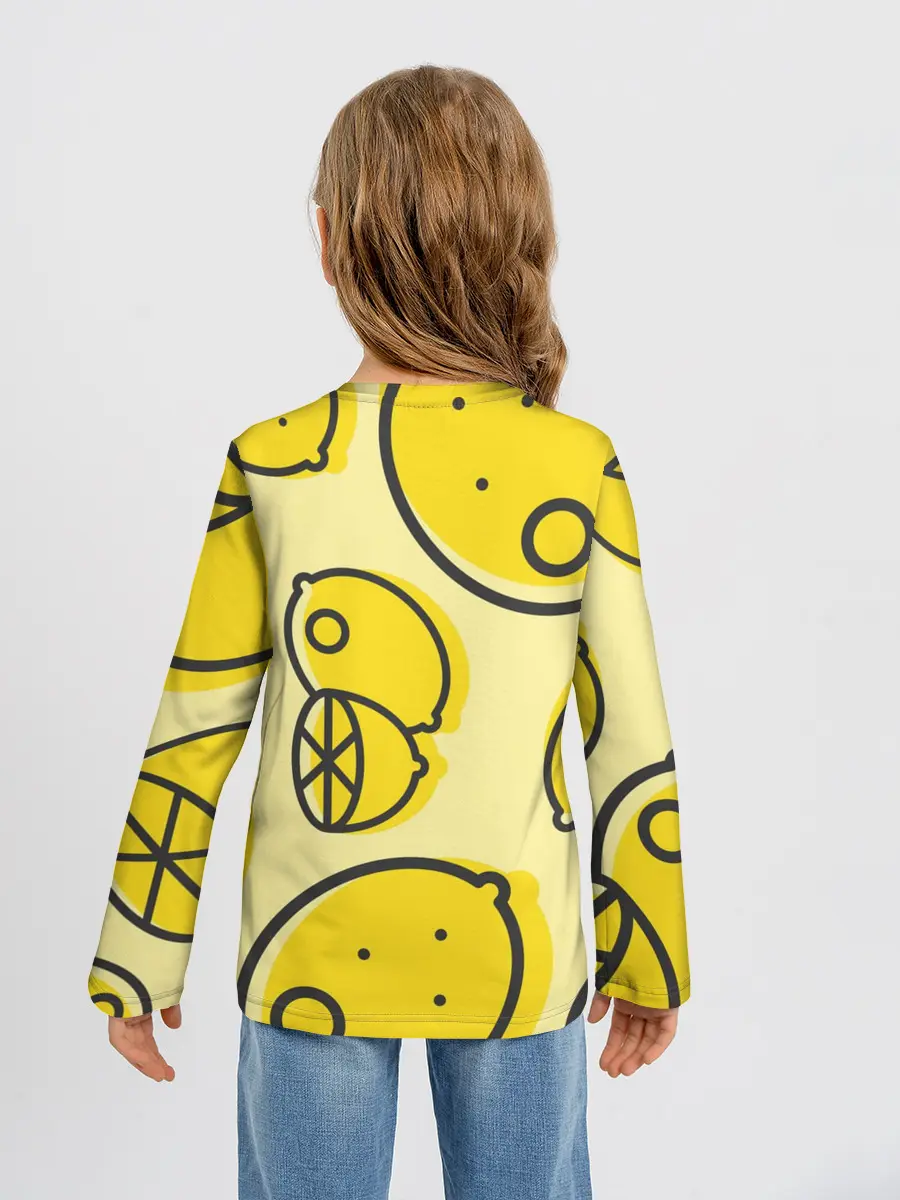 Детский лонгслив / Лимончики