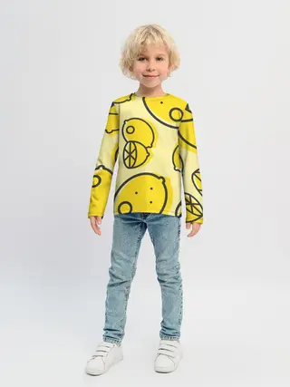 Детский лонгслив / Лимончики