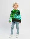 Детский лонгслив / Кислотные разводы краски