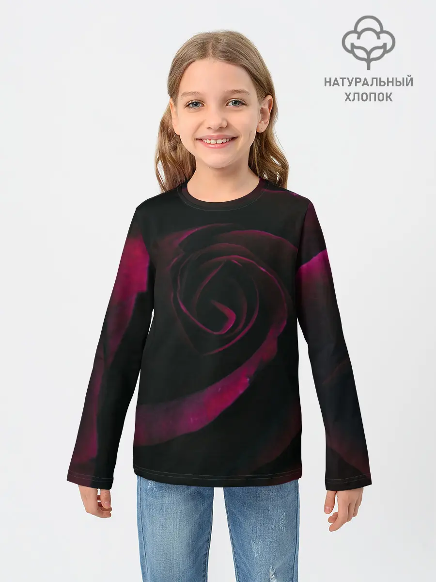 Детский лонгслив / Dark Rose